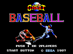 Great Baseball (USA, Europe) Title Screen